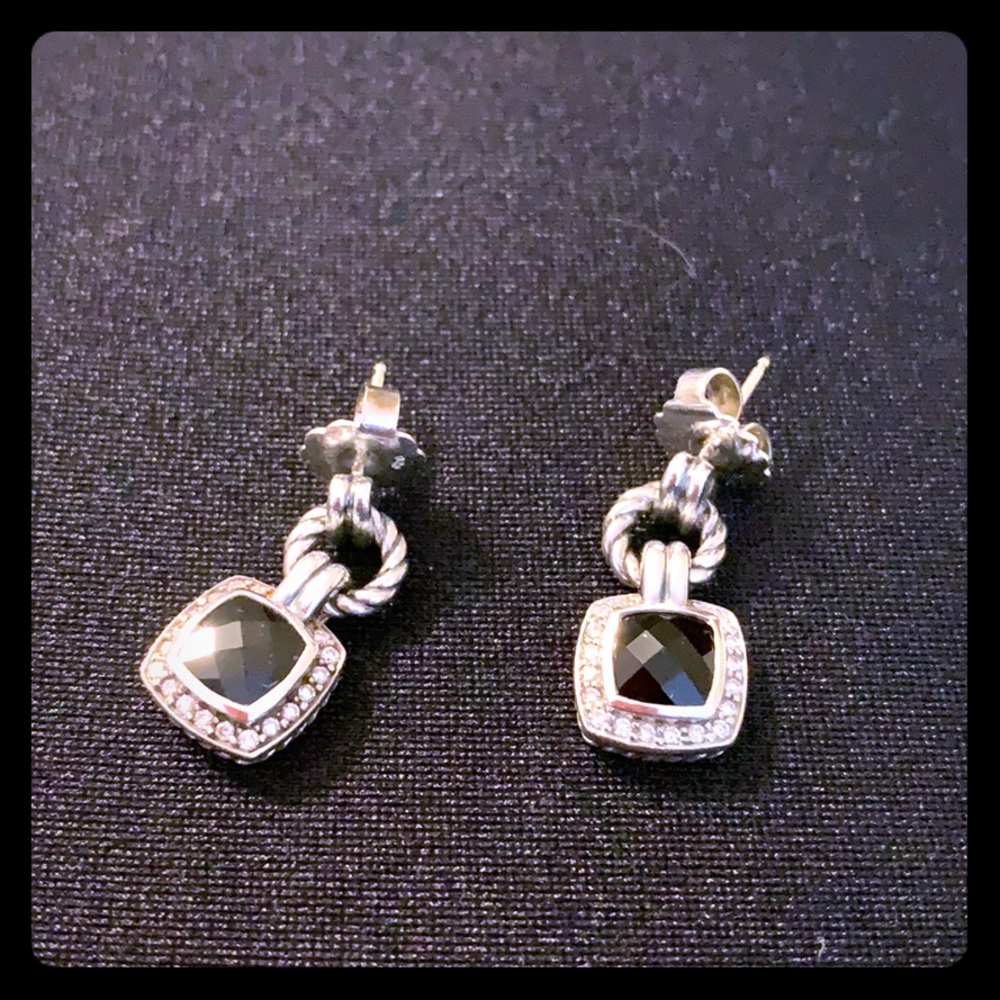 David Yurman Petite Albion Black Onyx Earrings
